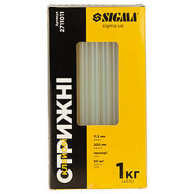 Стрижні клейові Ø11.2×200мм 1кг (прозорі) SIGMA (2711011) riven