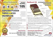 Гідроізоляційна мембрана 105 г/м2 (1,5*50) ТМ "Shadow", фото 4
