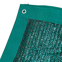 Притіняюча сітка 65% 2 м*3 м посилена з люверсами сітка для захисту від сонця, фото 5