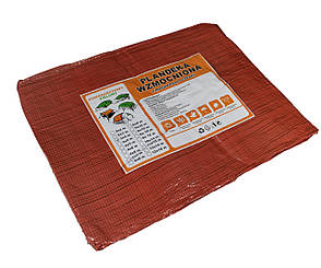 Тент 80 г/м2 5м*8м двокольоровий зелено-помаранчевий тент будівельний, фото 1