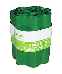 Бордюрна стрічка 20 см 9 метрів VARTCO зелена (Польща) пластикова