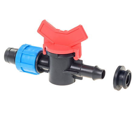 Кран стартовий з гумкою для стрічки крапельного поливу, фото 1