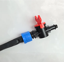 Кран стартовий з гумкою для стрічки крапельного поливу, фото 2