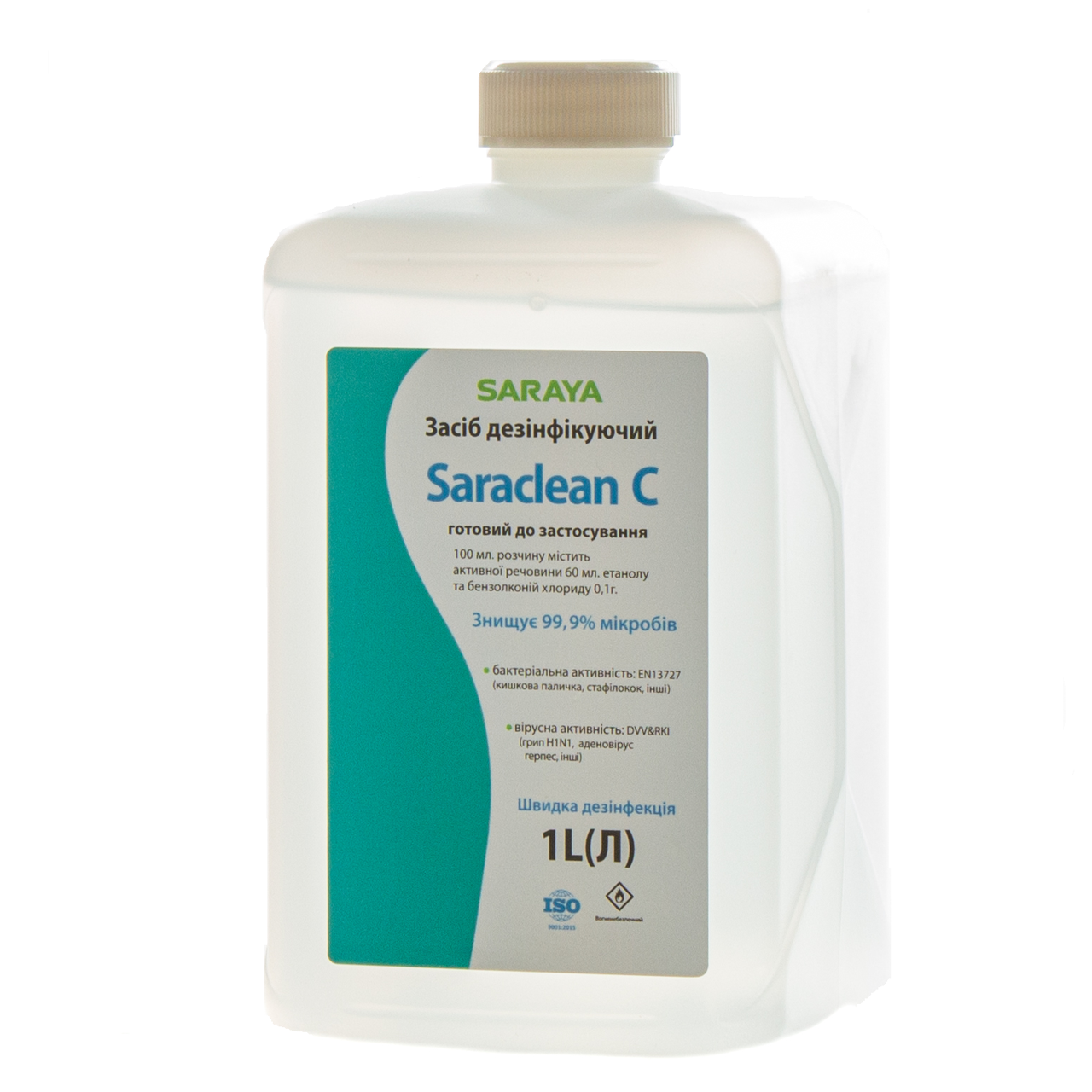 Дезінфікуючий засіб для поверхні Saraclean C, 1 л