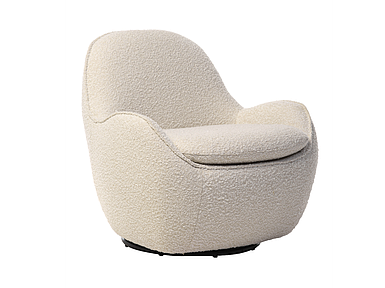 Крісло поворотне Каллісто букле айворі ТМ Vetro Mebel