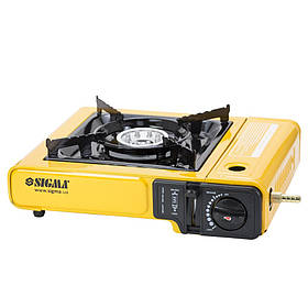 Плита газова одноконфоркова з п'єзопідпалом і адаптером (кейс) SIGMA (2903431) riven