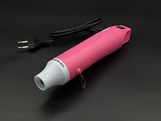 Термопістолет гарячого повітря 300 Вт. Рожевого кольору.