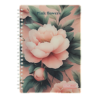 Зошит для записів ARABESKI, А5, 80 арк., клітинка, пластикова обкладинка, рожевий BM.2587-10