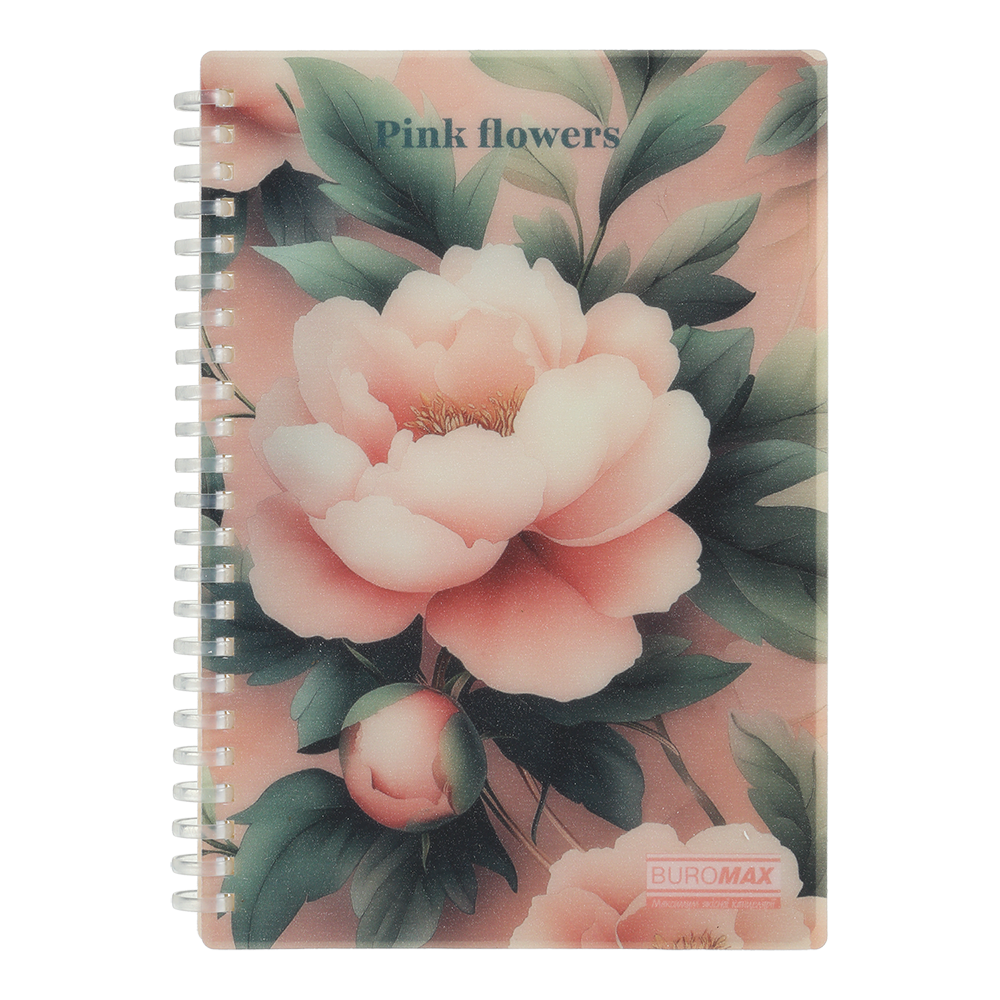 Зошит для записів ARABESKI, А5, 80 арк., клітинка, пластикова обкладинка, рожевий BM.2587-10