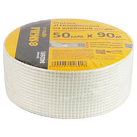 Стрічка склотканина на клейовій основі 50 мм×90м SIGMA (8402691) riven