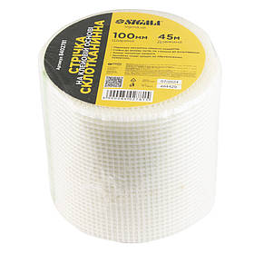 Стрічка склотканина на клейовій основі 100 мм×45м SIGMA (8402781) riven