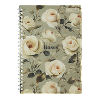 Зошит для записів ARABESKI, А5, 80 арк., клітинка, пластикова обкладинка, світло-сірий BM.2587-20