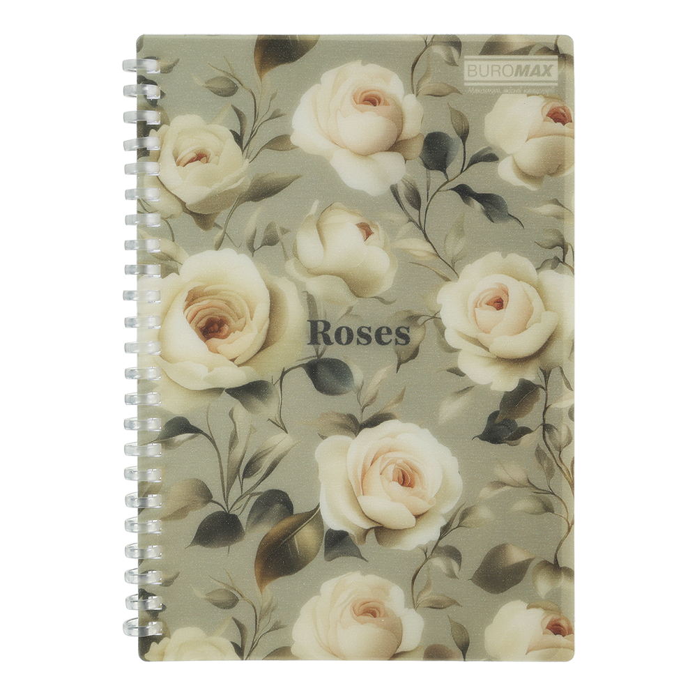 Зошит для записів ARABESKI, А5, 80 арк., клітинка, пластикова обкладинка, світло-сірий BM.2587-20