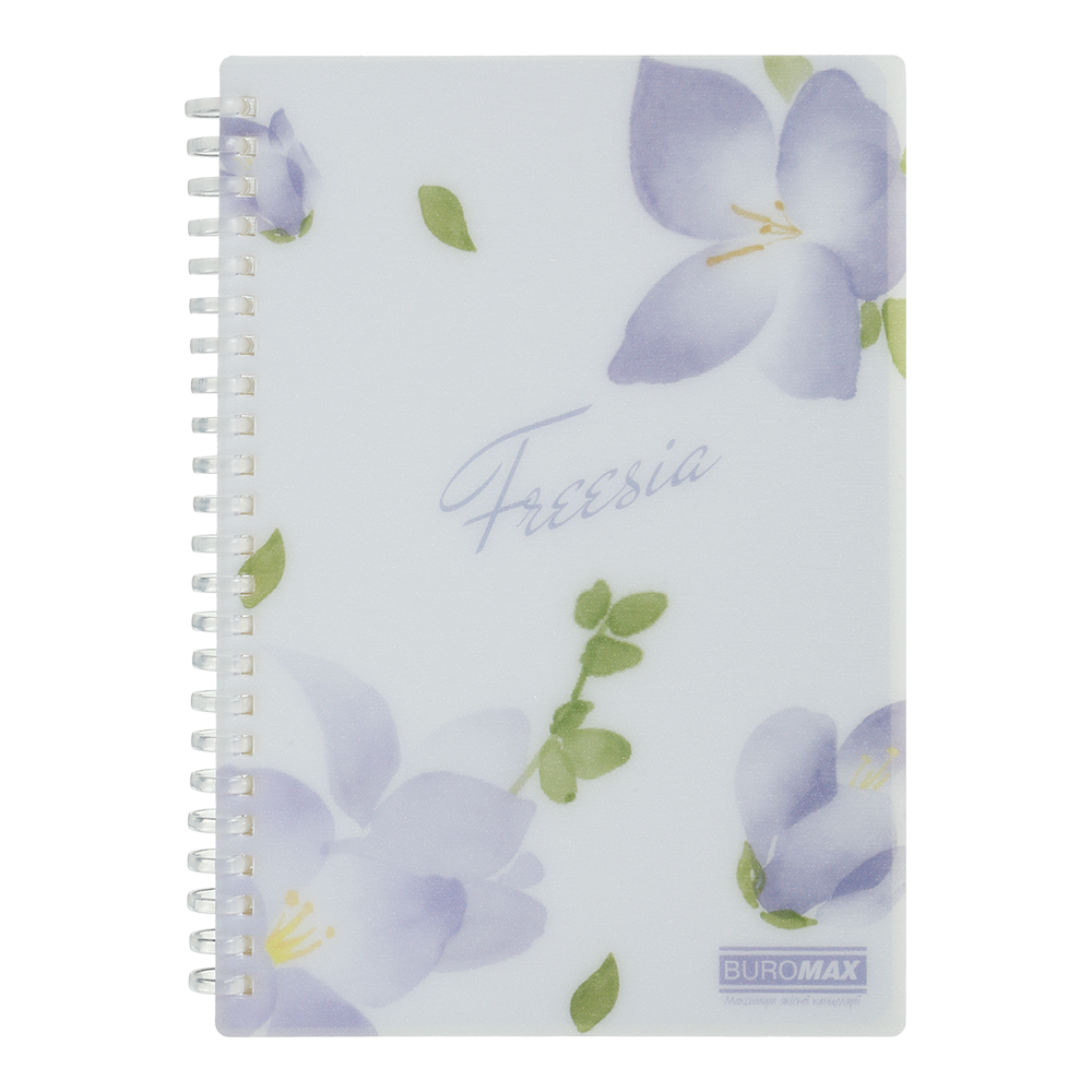 Зошит для записів ARABESKI, А5, 80 арк., клітинка, пластикова обкладинка, бузковий BM.2587-26