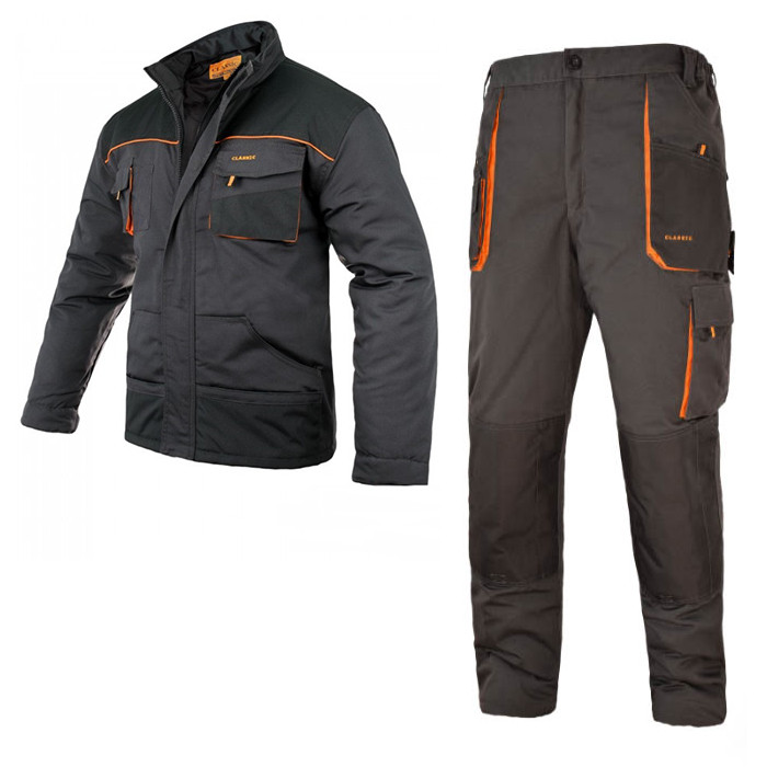 Теплий костюм спецодяг зимова чоловіча куртка та штани утеплений захисний комплект роба польша