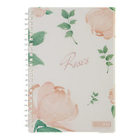 Зошит для записів ARABESKI, А5, 80 арк., клітинка, пластикова обкладинка, кораловий BM.2587-27