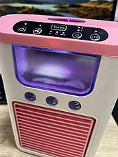 Кондиціонер, вентилятор Air Cooler Fan портативний зволожувач повітря з USB, білий з рожевим, фото 5