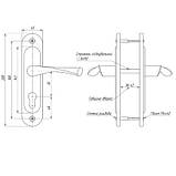 Ручки дверні на планці ASPECT РП-85.23 мідь, фото 2
