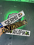 Автономер із ім'ям.Сувенірний іменний номер на авто з імієм, фото 2