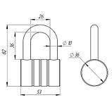 Замок навісний ASPECT ЗН-С-55 3кл (К), фото 3