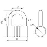 Замок навісний ASPECT ЗН-С-80 3кл., фото 3