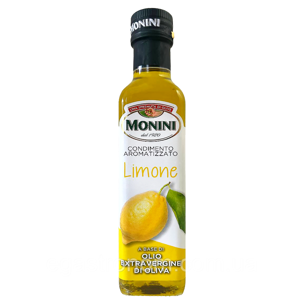 Олія оливкова з лимоном Моніні Monini 250ml 6шт/ящ (Код: 00-00017988), фото 1