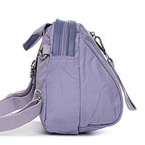 Рюкзак міський жіночий фіолетовий маленький тканинний текстильний одне відділення та кишені на блискавках Jielshi 525-02, фото 2