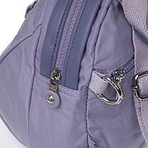Рюкзак міський жіночий фіолетовий маленький тканинний текстильний одне відділення та кишені на блискавках Jielshi 525-02, фото 3