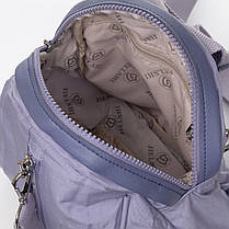 Рюкзак міський жіночий фіолетовий маленький тканинний текстильний одне відділення та кишені на блискавках Jielshi 525-02, фото 5