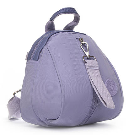 Рюкзак міський жіночий фіолетовий маленький тканинний текстильний одне відділення та кишені на блискавках Jielshi 525-02, фото 1
