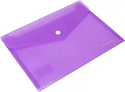 Папка-конверт А5 на кнопці EconoMix E31316-12 прозора фіолетова