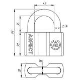 Замок навісний ASPECT ЗН-Ч-80 3 кл, фото 3
