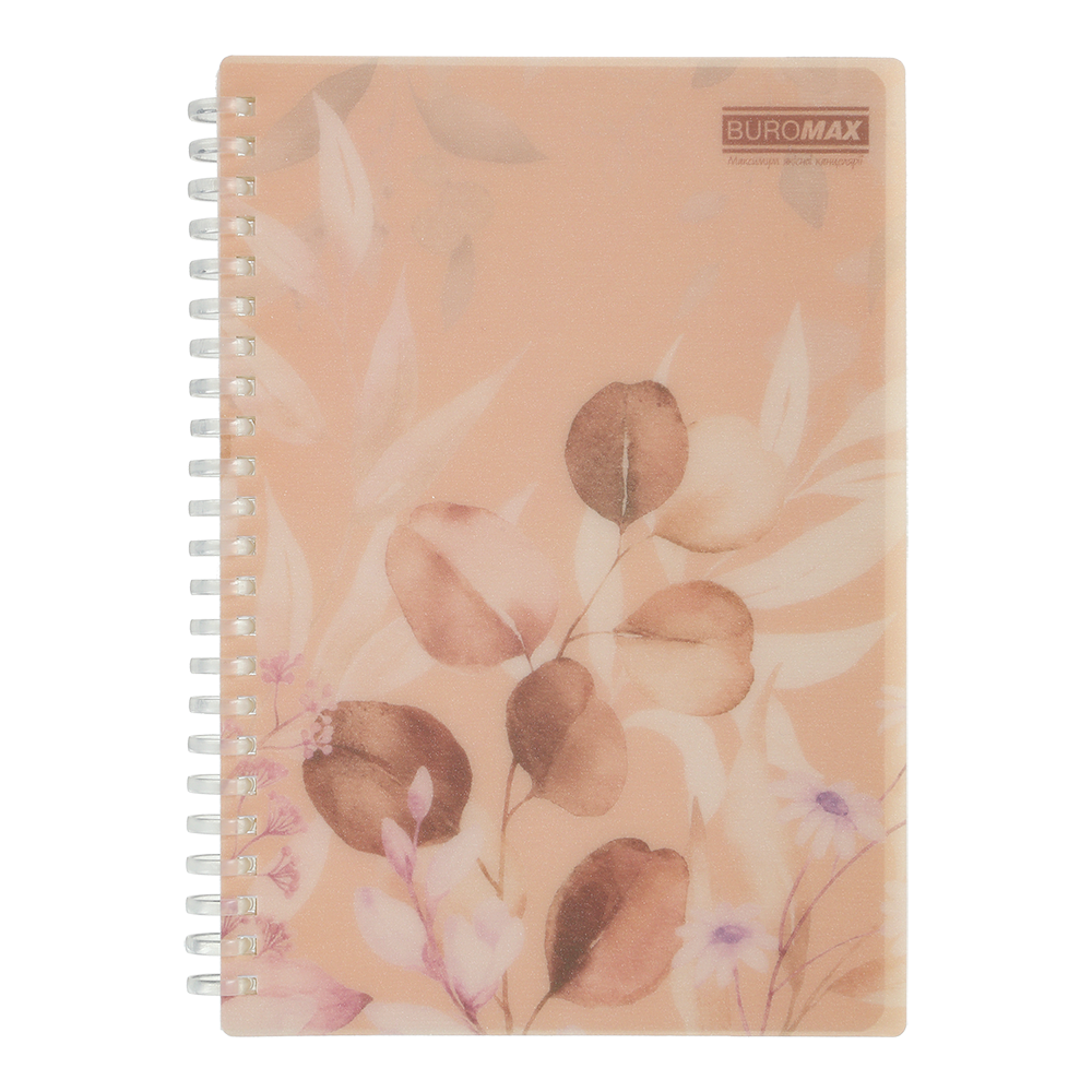 Зошит для записів ARABESKI, А5, 80 арк., клітинка, пластикова обкладинка, персиковий BM.2587-46