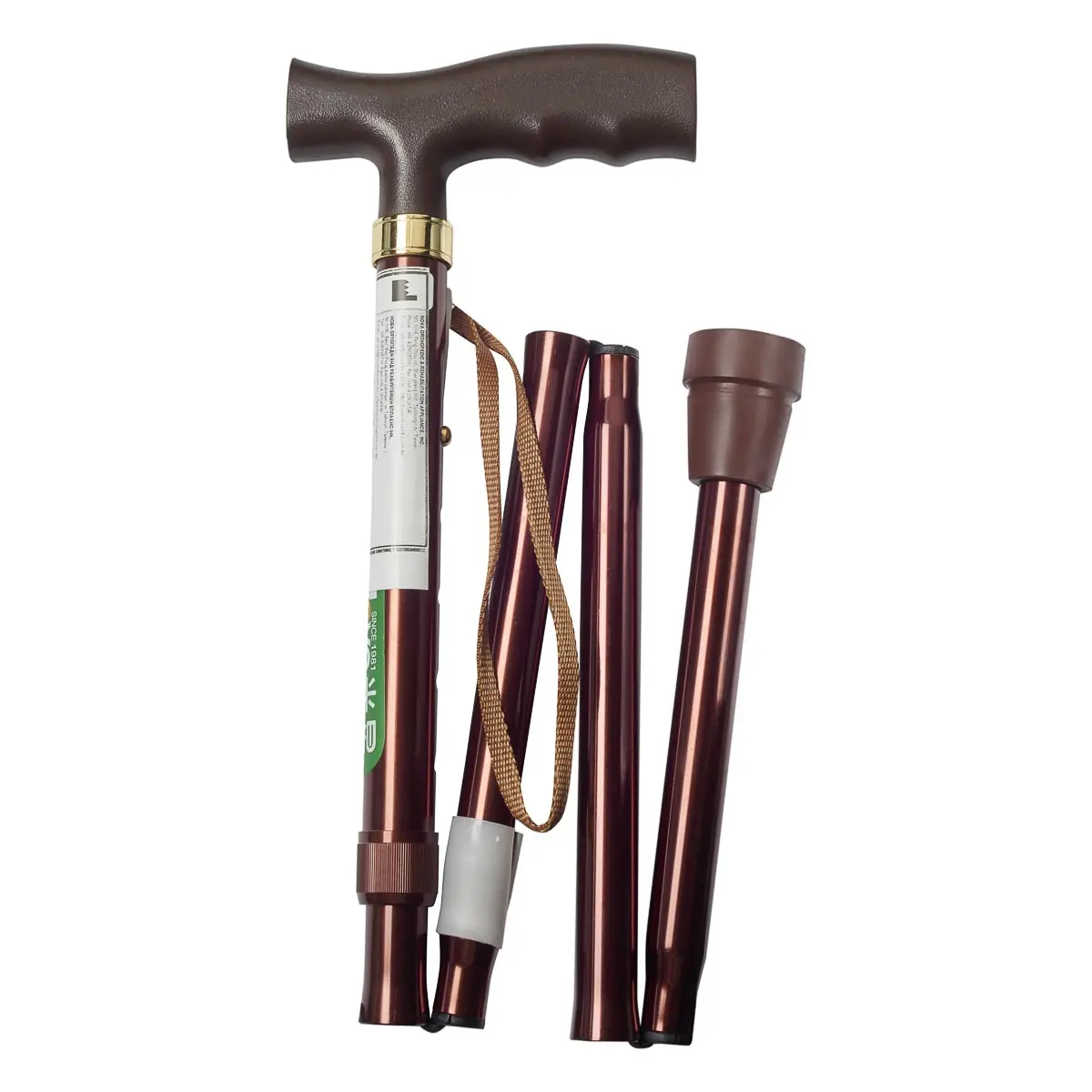 Палиця складана з Т-подібною ручкою, бронзовий, B3050, NOVA (Тайвань), фото 1