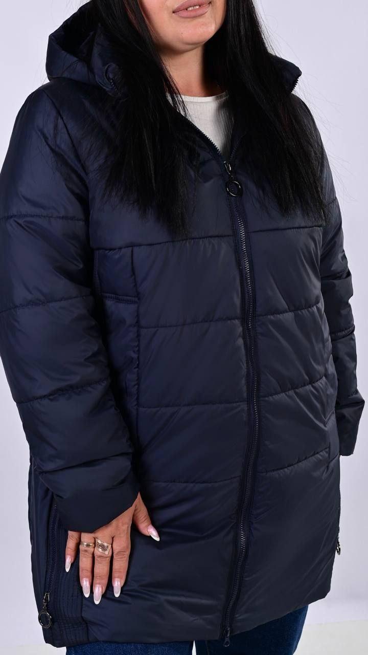 Жіноча демісезонна куртка, батал, 58р. див.заміри в описі - фото 1 - id-p2679445793