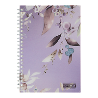 Зошит для записів ARABESKI, А5, 80 арк., клітинка, пластикова обкладинка, сливовий BM.2587-46