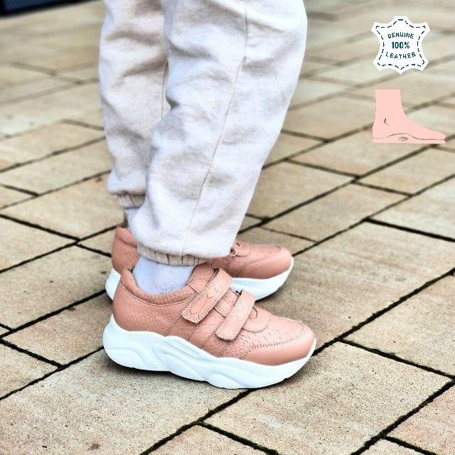 Дитячі бежеві ортопедичні профілактичні кросівки анатомічні на липучках 28 размер, фото 1