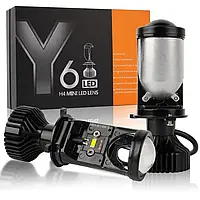 Автолампы RIAS Y6 H4 LED 90Вт с белым светом и линзой 4024