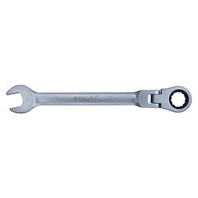 Ключ ріжково-накидний тріскачковий із шарніром 17 мм CrV satine SIGMA (6022671) riven