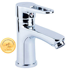 Змішувач HK Ø35 для раковини литий на гайці AQUATICA HK-1A130C (9732000) riven