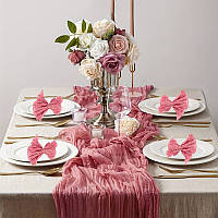 Ранер з серветками 6шт Leeseph рожевий