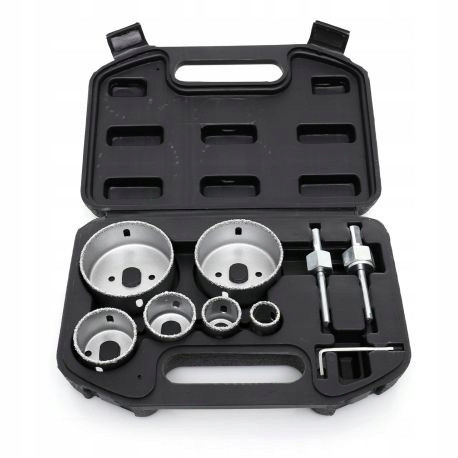 Набір свердлильних коронок вольфрам 22-73 9 шт KD10285, фото 1