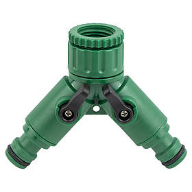 Кран розподільний з адаптерами 1⁄2" 2-а виходу в/р 1⁄2"×3⁄4" (ABS) GRAD (5016885) riven