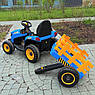 Дитячий електромобіль Трактор із причепом на радіокеруванні Bambi M 5111 Синій, фото 8