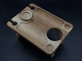 Дерев'яний винний столик 35х35х17см