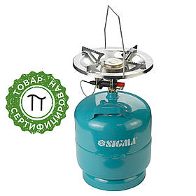 Комплект газовий кемпінг з п'єзопідпалом Comfort 8 л SIGMA (2903121) riven