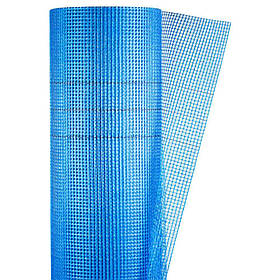 Армуюча синя склосітка для штукатурки лужностійка 160 г/м² 5×5 мм 1×50 м SIGMA 8406691 сітка для будівельних робіт