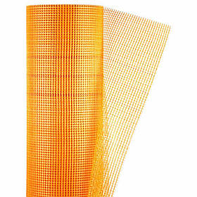 Жовтогаряча склосітка штукатурна лужностійка 145 г/м2 5×5 мм 1×50 м SIGMA 8406831 армуюча сітка