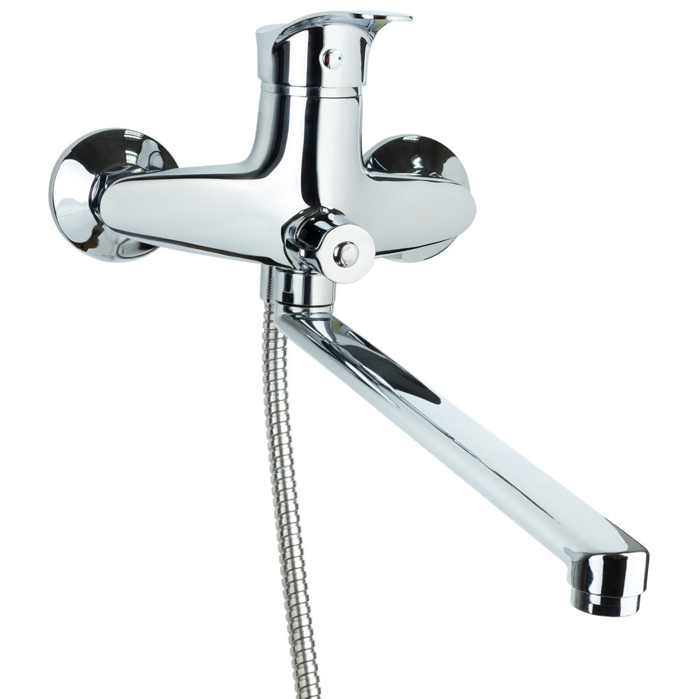 Змішувач s07 Ø40 для ванни гусак прямий 350 мм дивертор вбудований картриджний TAU SE-2C245C (9807220) riven, фото 1