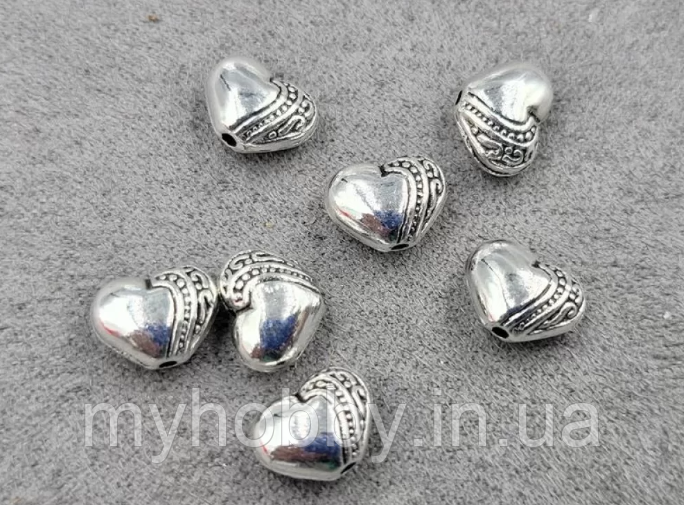 Намисто 7*9 мм к.срібло -2шт, фото 1